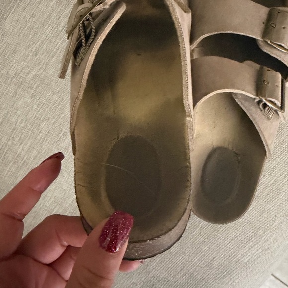 Arizona Brown Double Strap Sandals - Picture 6 of 10